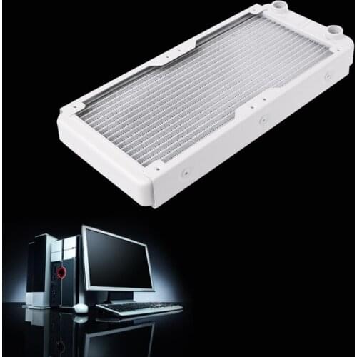 240mm Aluminum Computer Radiator Water Cooler 18 Tube CPU Heat Sink Exchanger M2EC