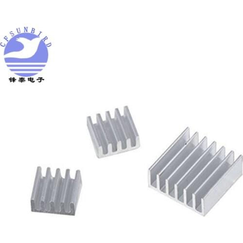 3pcs Adhesive Raspberry Pi Heatsink Cooler Pure Aluminum Heat Sink Set Kit Radiator For Cooling Raspberry Pi 2 B