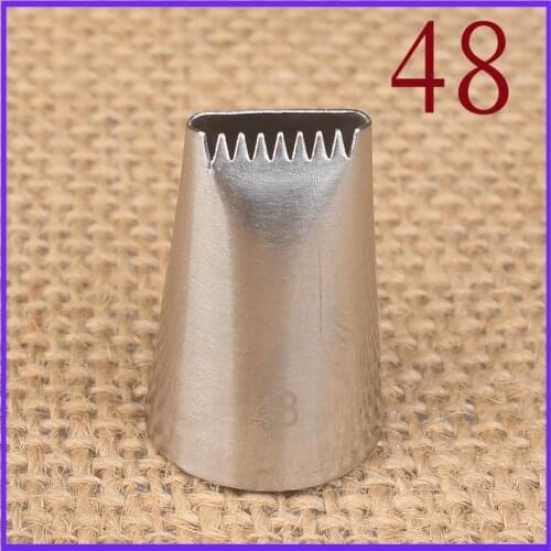 48# Single Row Flat Tooth Cream Decorating Mouth Basket for Flower Arranging Woven Mouth 304 Stainless Steel Baking Tool Small