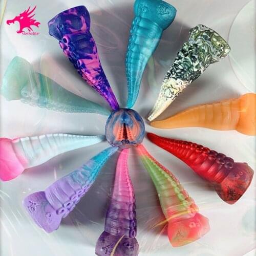 Nothosaur Large Anal Sex Toys Butt animal Octopus Tentacles fantasy Dildo Massage For Men and women Big Anal Beads