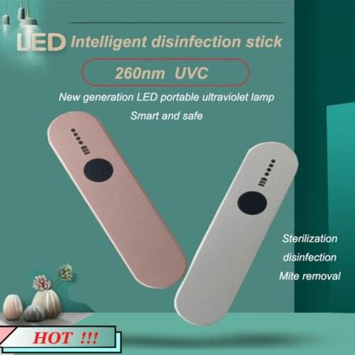 Car 260nm UVC Disinfection Lamp Portable LED Handheld Germicidal Sterilizer Light Efficient Home Office 99.9% Ultraviolet Lamp