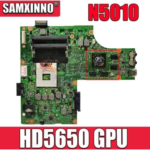 Free cpu 09909-1 For DELL inspiron N5010 CN-0VX53T CN-052F31 48.4HH01.011 original motherboard Mainboard HM57 HD5650 GPU