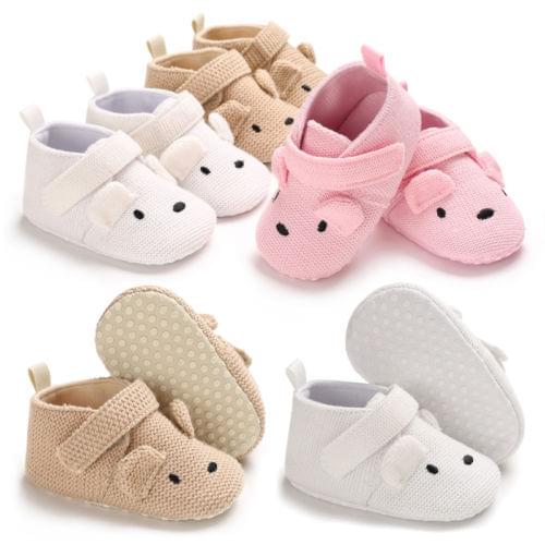 Winter Warm Baby Shoes Boots Girl Boy Snow Booties Antiskid Kids Flat Crib Shoes Size 0-18M