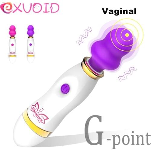 EXVOID Magic Wand Vibrator 12 Speeds Slicone Vibrators Oral Clit Anal Massager Adult Sex Toys For Women Adult Product AV Stick