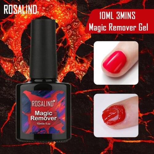 ROSALIND Gel Nail Polish Remover 10ml Fast Safely 2-3MINS Gel Magic Remover For Manicure Cleanser Removing Gel Varnish