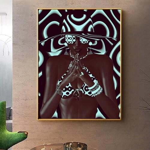 Beautiful Women Gesture Canvas Painting Abstract Graffiti Posters And Prints On The Wall Cuadros For Living Room Home Decoration