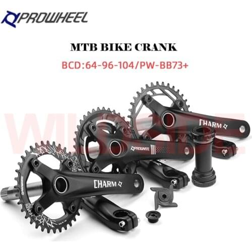 PROWHEEL 104BCD/64BCD 170mm Cranks 10/11 Speed 28-38T 22-30-40T 36T Chainring for Mountain MTB Bike Cranksets Bicycle Parts
