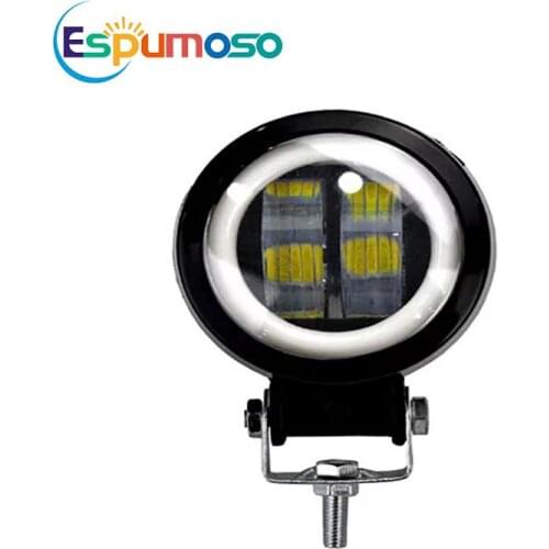 Round 3 Inch Led Work Light Spotlight LED Portable Angel Eyes Light Bar 40W for Offroad Car Boat Truck Motorcycle SUV ATV