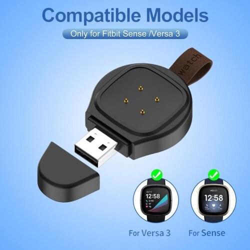 Magnetic USB Charging Dock Station For FitbitVersa 3 Smart Watch Charger Cable USB Data Cradle For FitbitSense Charging Stand