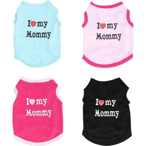 Cute Dog Vests Shirt Summer Pet Clothes For Small Dog Chihuahua Yorkshire Teddy Letter Printed Shirt Dog Pet Clothing Cat Outfit