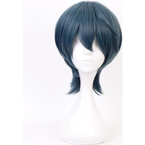 Fire Emblem ThreeHouses Male Byleth Beleth Blue Short Wig Cosplay Costume Heat Resistant Synthetic Hair Men Wigs