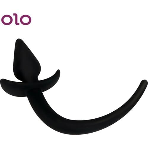 OLO Waterproof SM Butt Plug Adult Sex Toys for Women Men Anal Toys Dog Slave Tail Anal Plug Silicone