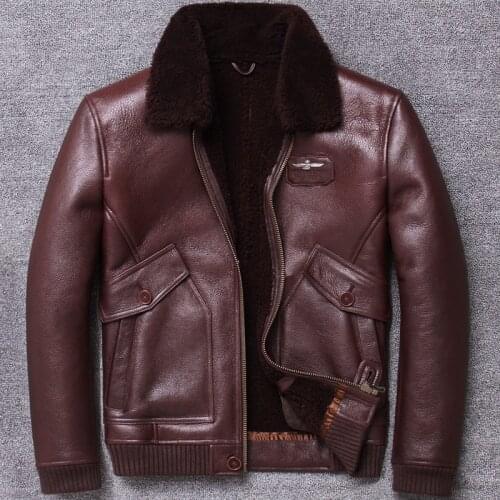 Original Ecology Thickening Sheep One Man Locomotive B3 And Fur Winter Loose Coat Leather Clothing Real Genuine