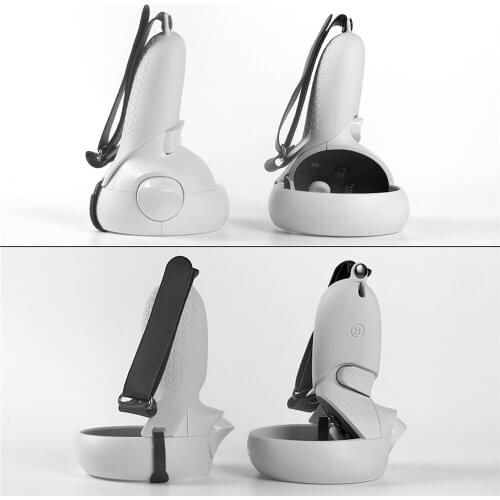 Handle Grip Cover Silicone Protective Sleeve Case with Adjustable Fixed Strap Belt for Oculus Quest 2 VR Headset Accessories