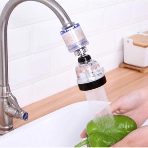 Transparent 360 Degree Swivel Faucet Head Faucet Booster With Water Purifying 3 Functions flow sprayer head flexible tubular
