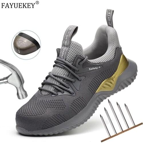 Steel Toe Work Shoes Anti-smashing Men Shoes Outdoor Construction Indestructible Safety Shoes Winter Boots Men