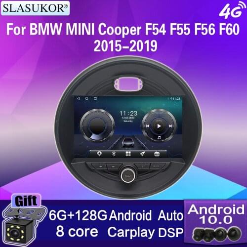 10“ For BMW MINI Cooper F54 F55 F56 F60 2015-2019 Android 10 Car Radio 6+128G Car Radio Stereo Receiver Audio For Cars AUTO BT