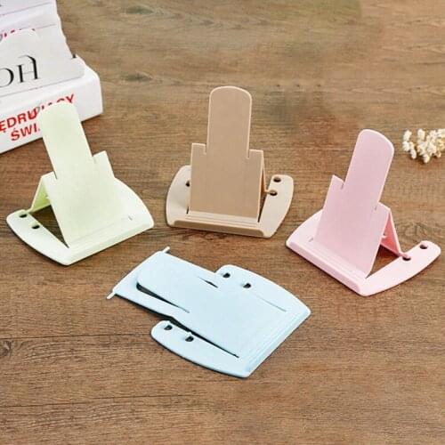 Folding Plastic Mobile Phone Holder Creative Cute Candy Mini Portable Phones Fixed Holder Debris Storage Rack