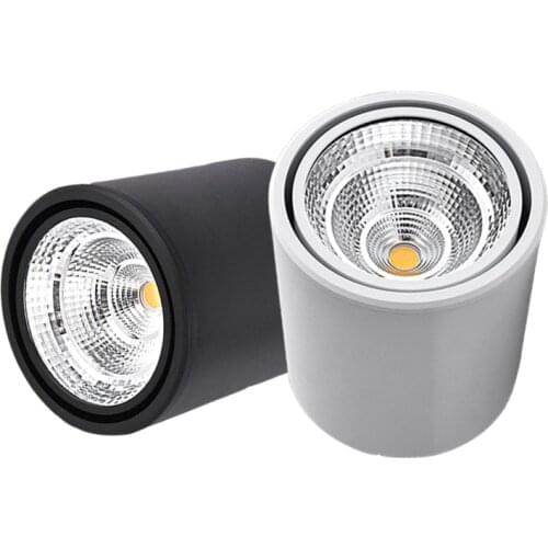 LED downlight COB spotlight Dimmable 110V 220V 7W 9W12W 20W 24W adjustable angle aluminum surface mounted light indoor lighting