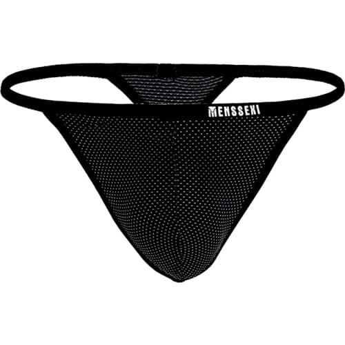 MENSSEXI Sexy Underwear Mens G-String Mens Sexy Gay Thong G string Tempting Comfortable Intimates Men Briefs Lingerie 8colors