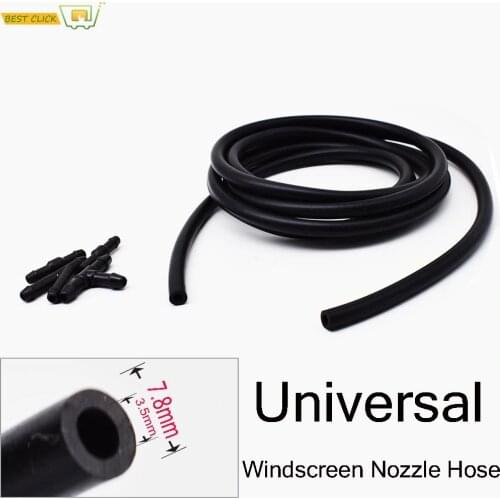 Universal 2m 3.5mm Windshield Washer Nozzle Hose Tube Pipe w/ Connector T Y Straight For Front Window Headlight Pump