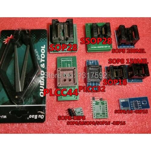 Higher quality! Full set 10 adapters for tl866 programmer, tl866cs / tl866A. + PLCC IC extractor