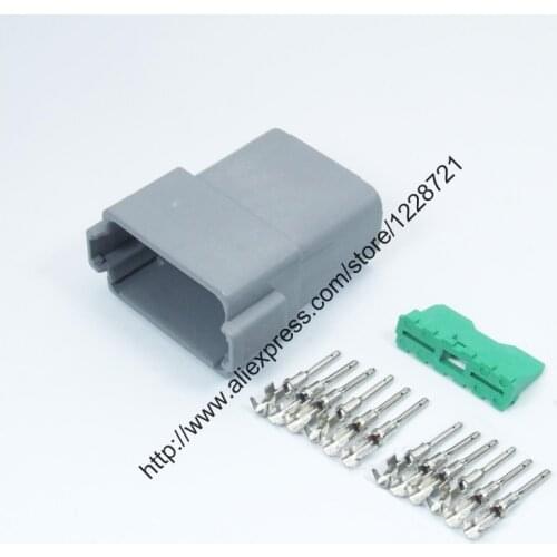 12 Way Plug Connector Kit DT04-12P 12 Pins Female Wire Connector Kit Complete With Wedgelocks&Crimping Terminal for auto