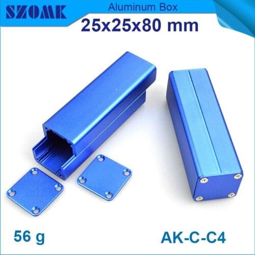 1 piece small aluminium enclosure dark blue electronic switch box for LED control 25*25*80mm