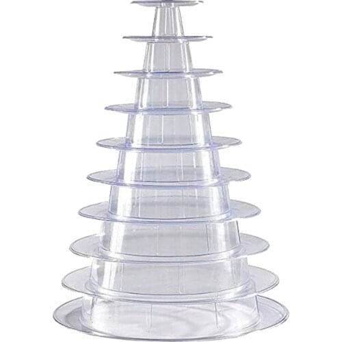 10 Tier Cupcake Holder Stand,Round Macaron Tower Stand,Clear Cake Display Rack for Wedding Birthday Party Decor