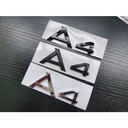 20X Chrome Glossy Matt Black ABS for A4 Car Rear Bumper Trunk English Letter Emblem Sticker Badge Car Styling Logo Accessories