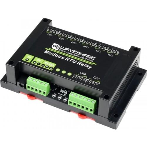 5V Industrial Modbus RTU 8-Ch Relay Module With RS485 Interface, Multi Isolation Protection Circuits
