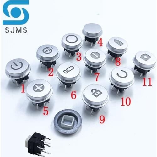 8*8*10.5mm DIP-6P 8x8 With Light LED Tactile Micro Push Button Momentary Switch + C23 Can transmit light Round button Switch Cap