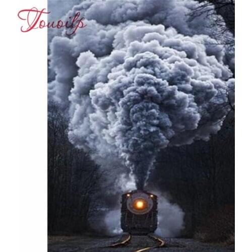 Stoom Trein,Diamond Painting,Magnolia,Diamond Embroidery,Cross Stitch,DIY,Crystal,Round Rhinestone,Home Decoration,Crafts,Art