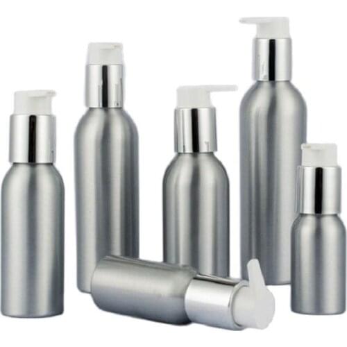 40ml 50ml 100ml 120ml 150ml 250ml Aluminum UV Pump Bottle Cosmetic Packing Lotion Bottle 10pcs/lot