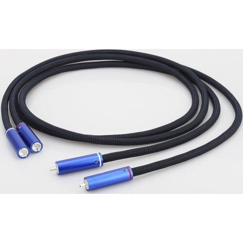 Audiophiles RCA Cable 2RCA Male to 2RCA Male HiFi System Subwoofer Converter Adapter with Diameter 8mm HIFI RCA Cable