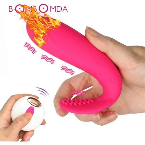 Wireless Remote Strap on Dildo Vibrator For Women Clitoris Massage Vagina Stimulator Panties Heating Vibrator Sex Toy for Woman