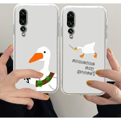 Game Untitled Goose Phone Case For Huawei P Mate P10 P20 P30 P40 10 20 Smart Z Pro Lite 2019 transparent painting waterproof 3D