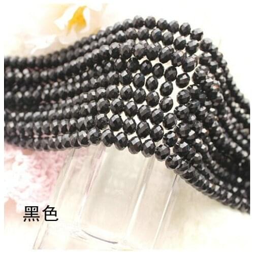 Black Colour 10mm 720pcs/bag Crystal Glass Rondelle Beads ,DIY Glitter Beads For Jewelry Making
