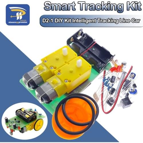 D2-1 DIY Kit Intelligent Tracking Line Smart Car Kit TT Motor Electronic DIY Kit Smart Patrol Automobile Parts DIY Electronic