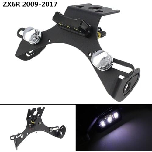 License Plate Holder LED Light For Kawasaki ZX6R ZX-6R 2009-2017 2012 2013 2014 2015 2016 Tail Tidy Fender Eliminator NINJA 636
