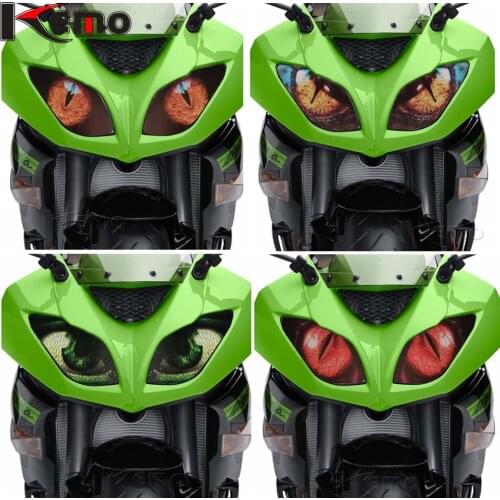 For kawasaki ZX-6R ZX6R 2009-2018 2017 2016 Motorcycle Accessries 3D Front Fairing Headlight Sticker Guard Head light Stickers