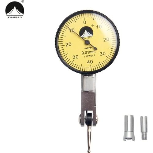 FUJISAN Dial Indicator Gauge 0-0.8mm/0.01mm Shock-proof Dial Test Gauge Vernier Caliper Measure Tools