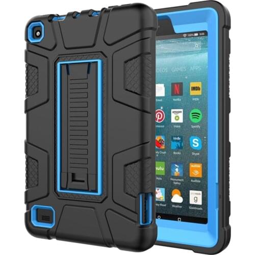 For Kindle Fire 7 2019 Hybrid Shockproof Protective Armor Case Cover For Fire 7 2017 Tablet Case + FilmPen