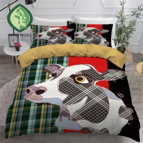 HELENGILI 3D Bedding Set Cow Print Duvet Cover Set Bedclothes with Pillowcase Bed Set Home Textiles #COW23