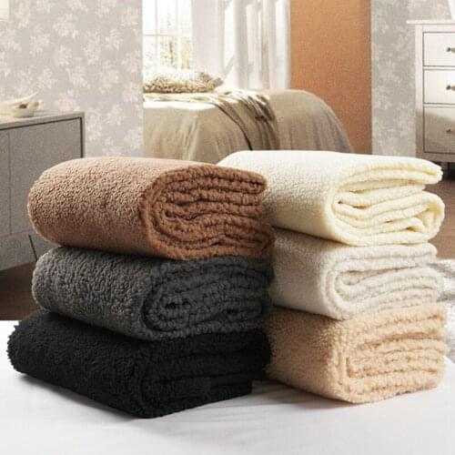 Cashmere Fabric Thickened Warm Plush Coral Fleece for Coat Clothes Lining Sewing DIY Solid Color Black White Red GrayTextile