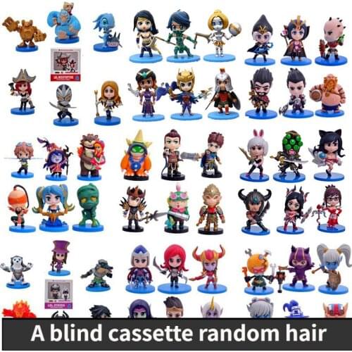 LOL Hand-made Pieces Jinx Yasuo Toys EZ Sword Saint Blind Monk Supreme Blind Box Model Doll Decoration