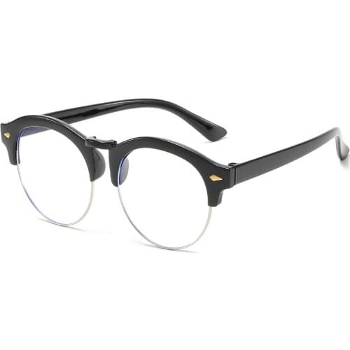 Fashion Anti-blue Light Children Glasses Boy Girl Game reading computer protective Goggle Plain Kids Round Anti Blue Eyewear