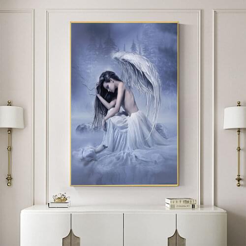 Black Angel Beauty DIY 11CT Embroidery Cross Stitch Kits Craft Needlework Set Cotton Thread Printed Canvas Home Sale