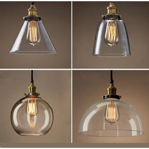 New retro glass Ceiling lamps led lamps living room dining room led Ceiling lamp E27 led light led lustre Ceiling Lights