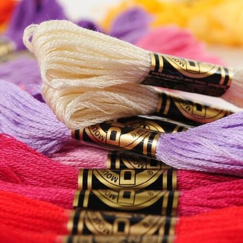 ONEROOM French DMC Floss Embroidery Floss Thread Yarn--447 Pieces Old Colors + 16 Pieces New Colors
